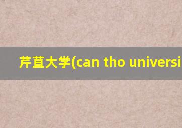 芹苴大学(can tho university)